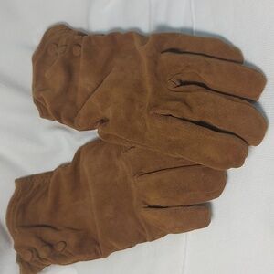 Suede gloves size 8, with lining 70% wool and 30% acrylic